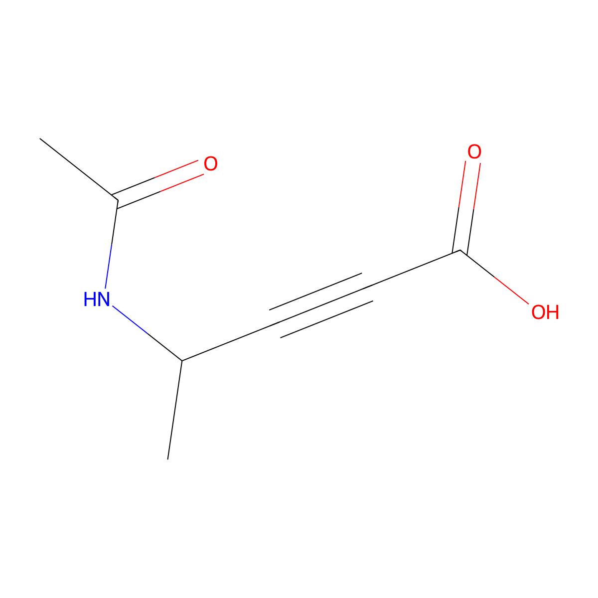 4-Acetamidopent-2-ynoic acid molecular structure, CAS 2680739-08-4