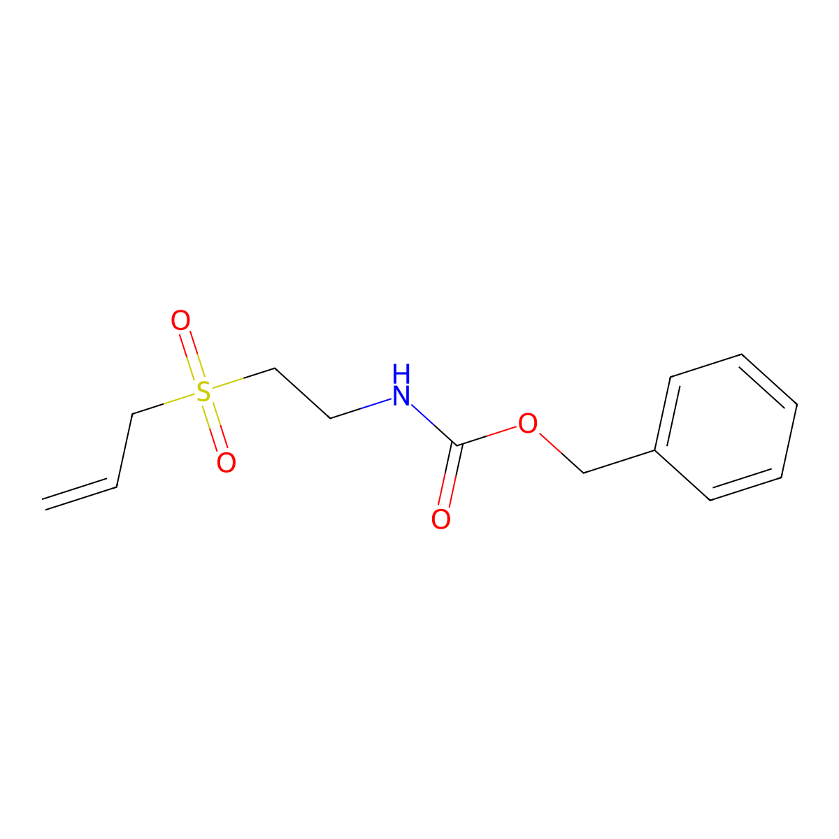 benzyl N-[2-(prop-2-ene-1-sulfonyl)ethyl]carbamate molecular structure, CAS 2680739-18-6
