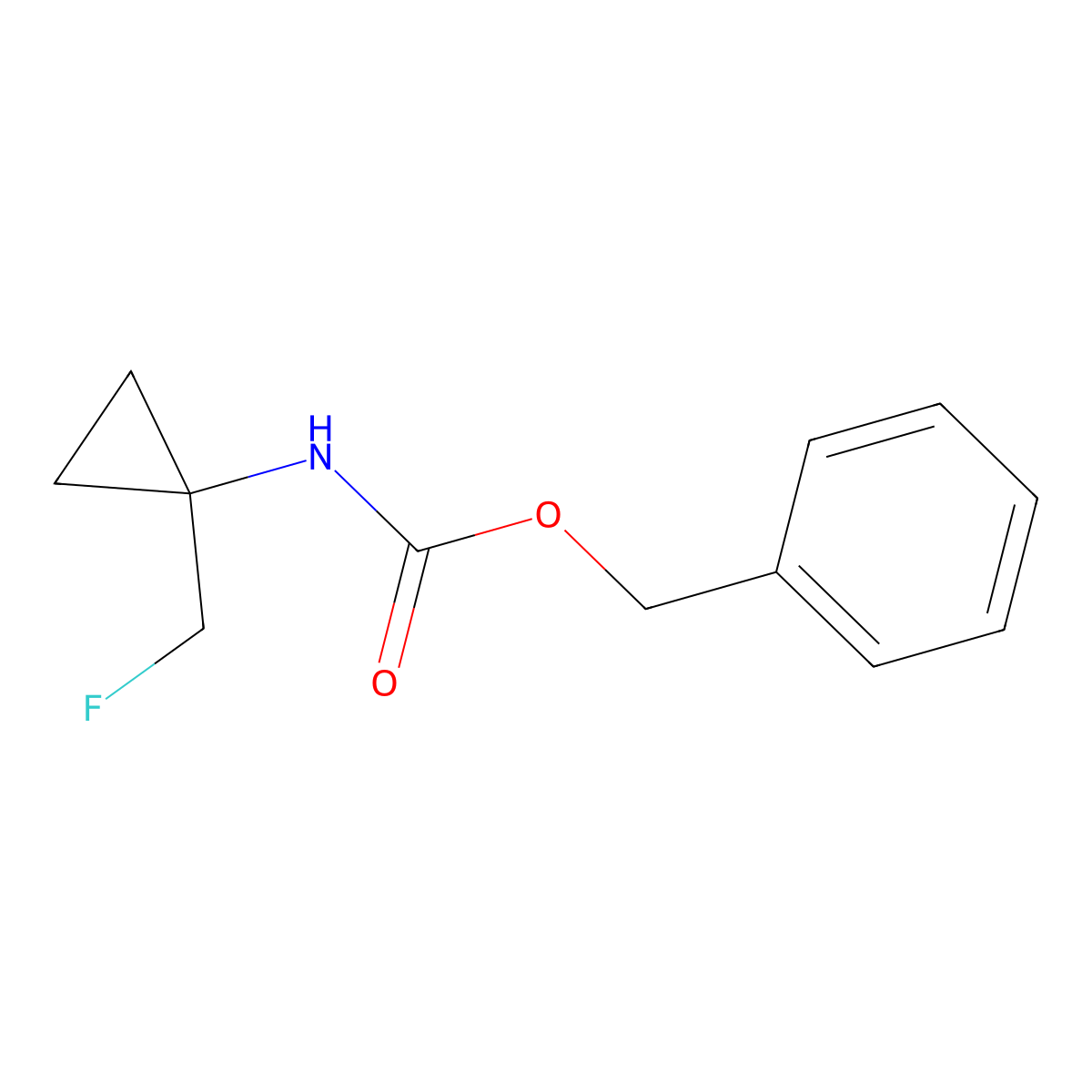benzyl N-[1-(fluoromethyl)cyclopropyl]carbamate molecular structure, CAS 2680739-45-9