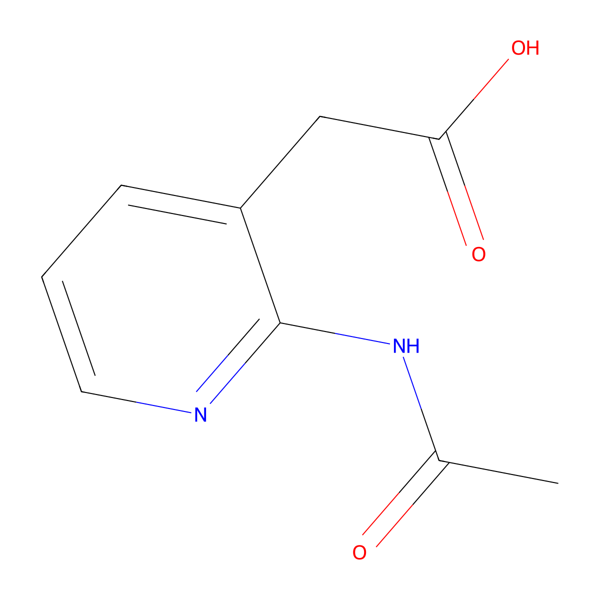 2-(2-Acetamidopyridin-3-yl)acetic acid molecular structure, CAS 2680739-69-7