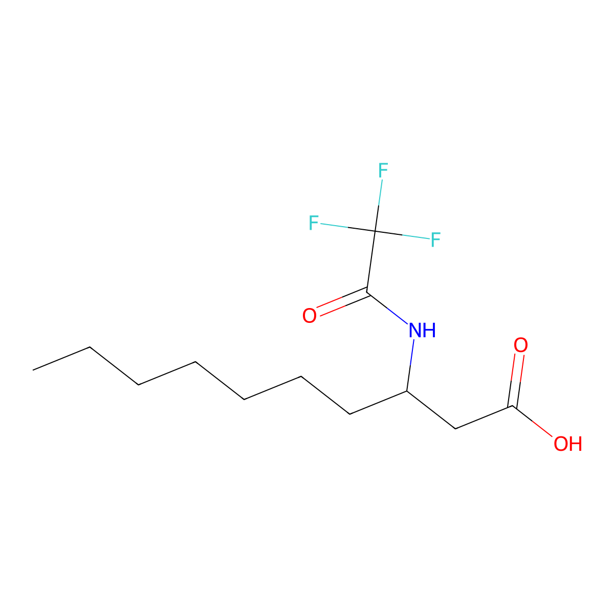 3-(2,2,2-Trifluoroacetamido)decanoic acid molecular structure, CAS 2680739-74-4