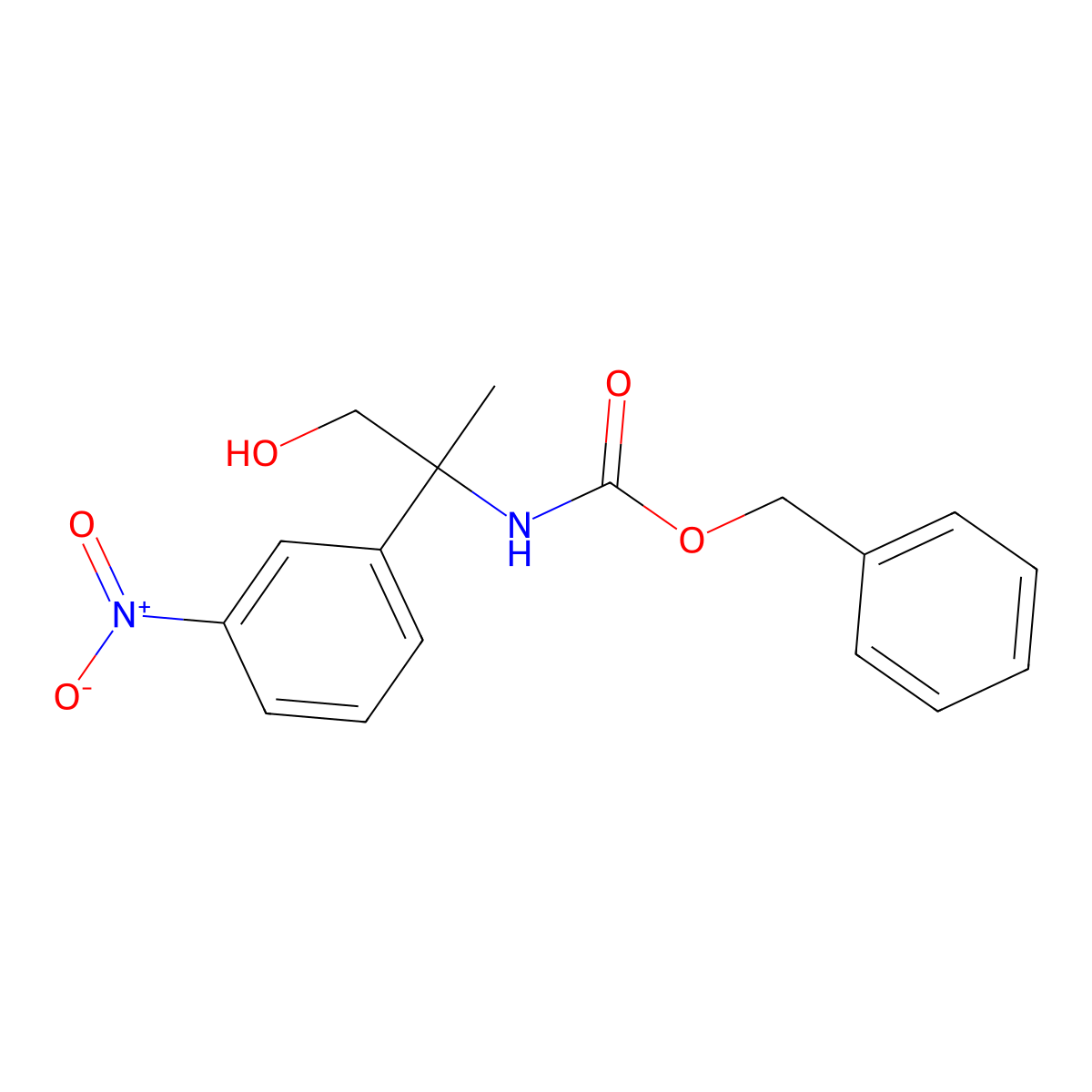 benzyl N-[1-hydroxy-2-(3-nitrophenyl)propan-2-yl]carbamate molecular structure, CAS 2680740-00-3