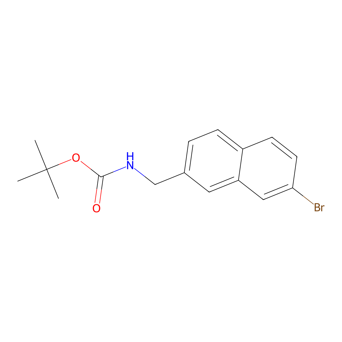 tert-butyl N-[(7-bromonaphthalen-2-yl)methyl]carbamate molecular structure, CAS 2680740-05-8