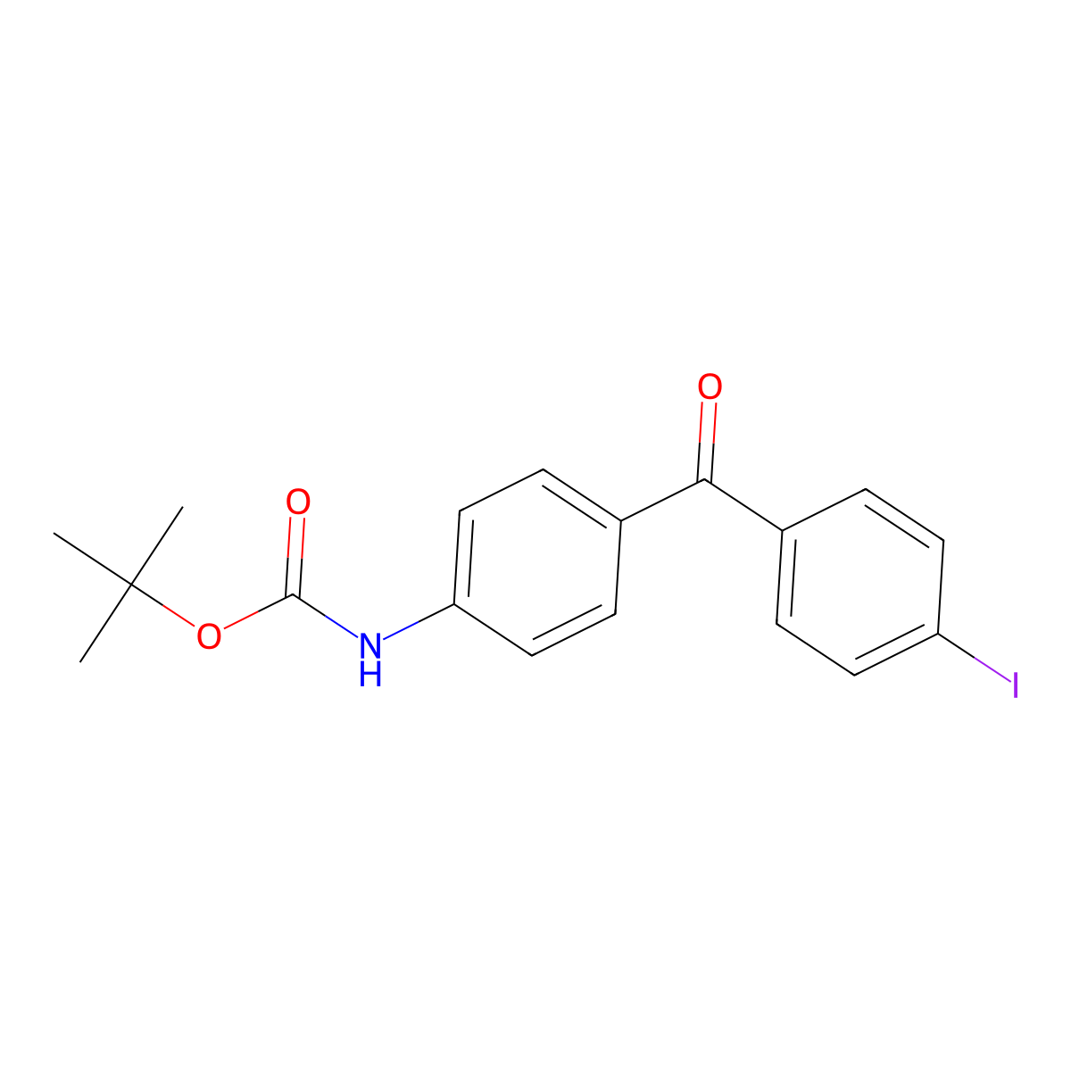 tert-butyl N-[4-(4-iodobenzoyl)phenyl]carbamate molecular structure, CAS 2680740-24-1