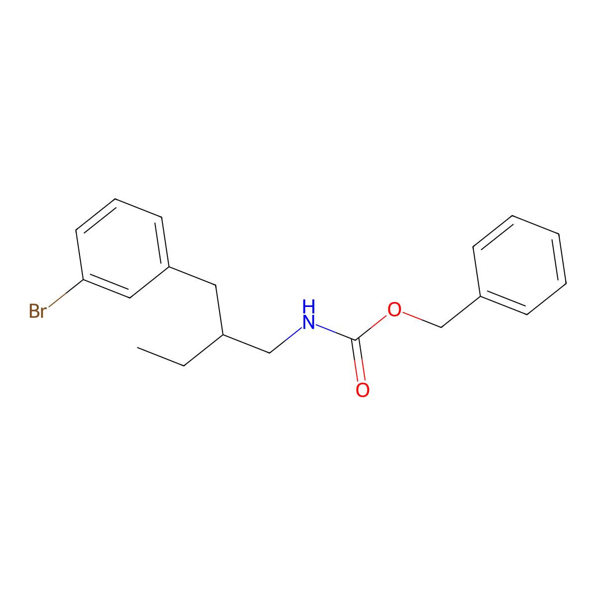 benzyl N-{2-[(3-bromophenyl)methyl]butyl}carbamate molecular structure, CAS 2680740-25-2
