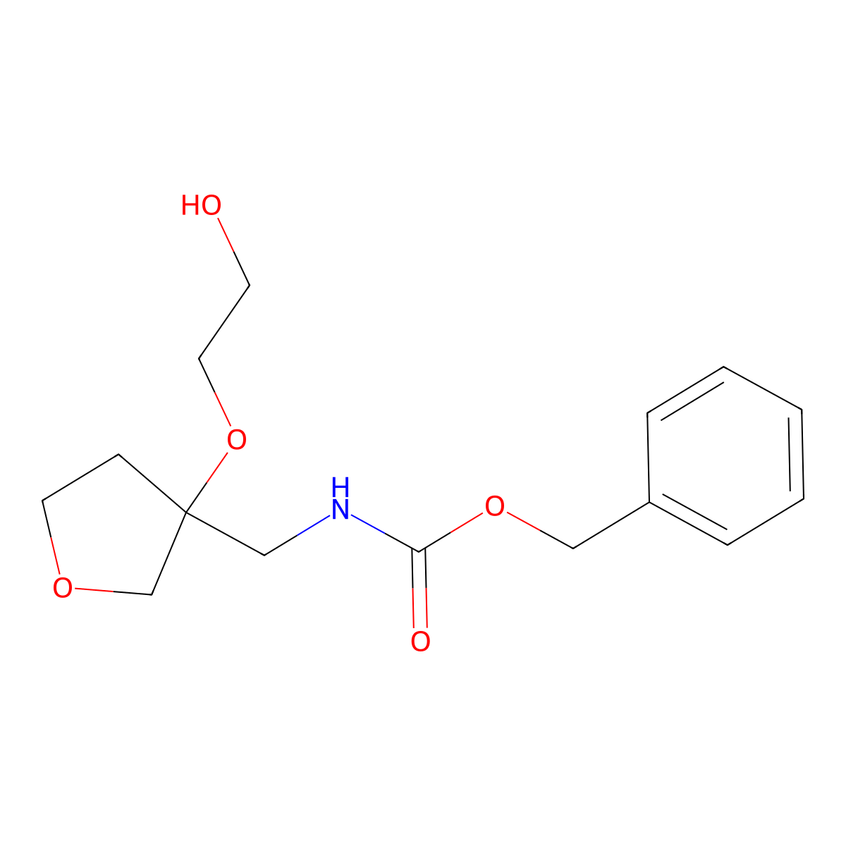 benzyl N-{[3-(2-hydroxyethoxy)oxolan-3-yl]methyl}carbamate molecular structure, CAS 2680740-38-7