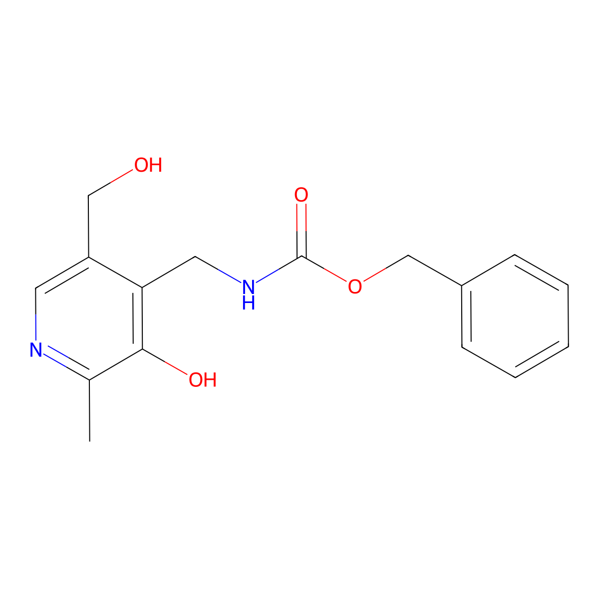 benzyl N-{[3-hydroxy-5-(hydroxymethyl)-2-methylpyridin-4-yl]methyl}carbamate molecular structure, CAS 2680740-39-8