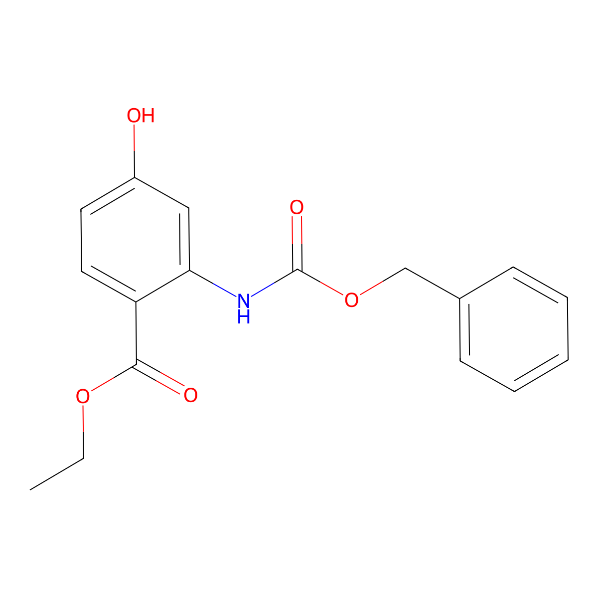 Ethyl 2-{[(benzyloxy)carbonyl]amino}-4-hydroxybenzoate molecular structure, CAS 2680740-51-4