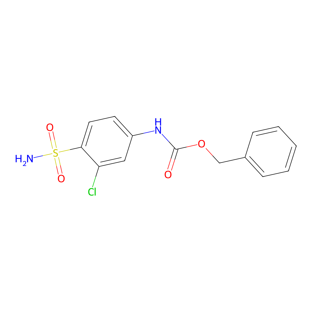benzyl N-(3-chloro-4-sulfamoylphenyl)carbamate molecular structure, CAS 2680740-53-6