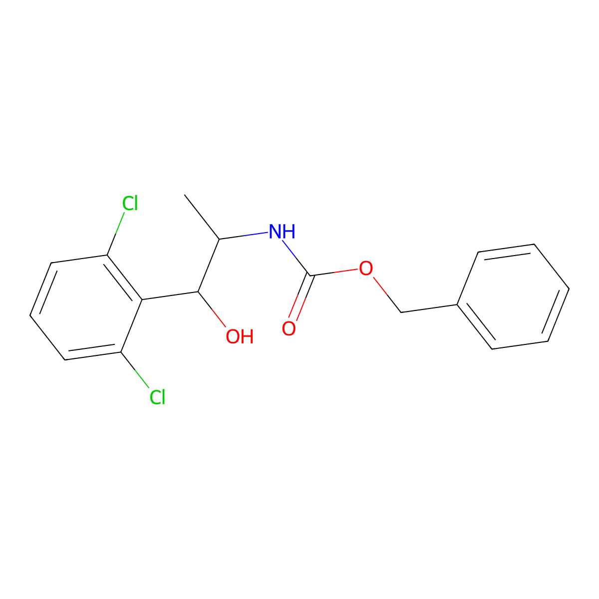 benzyl N-[1-(2,6-dichlorophenyl)-1-hydroxypropan-2-yl]carbamate molecular structure, CAS 2680740-74-1