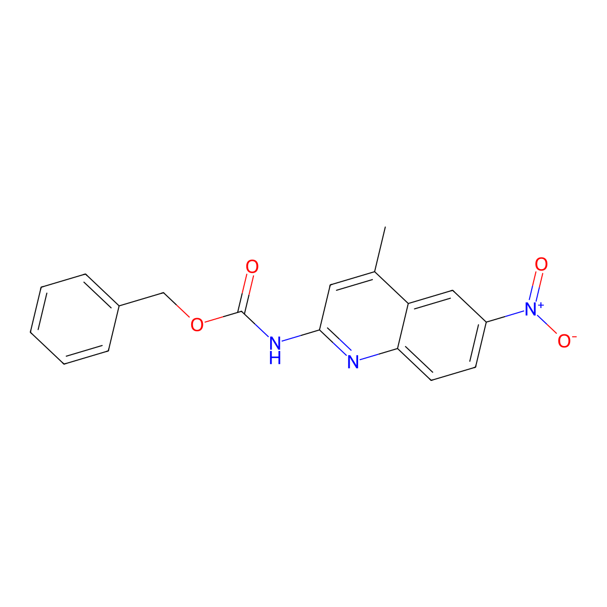 benzyl N-(4-methyl-6-nitroquinolin-2-yl)carbamate molecular structure, CAS 2680740-75-2