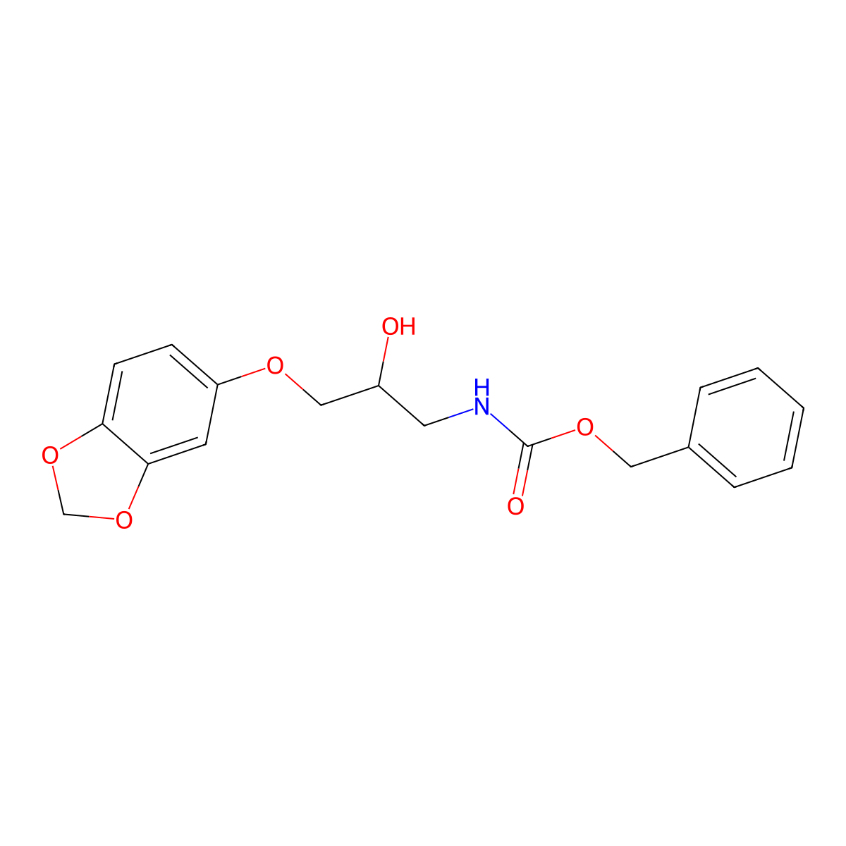 benzyl N-[3-(1,3-dioxaindan-5-yloxy)-2-hydroxypropyl]carbamate molecular structure, CAS 2680740-78-5