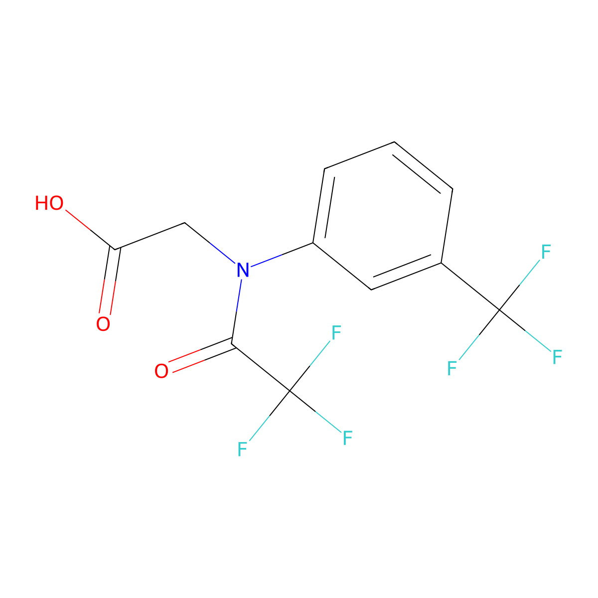2-{2,2,2-trifluoro-N-[3-(trifluoromethyl)phenyl]acetamido}acetic acid molecular structure, CAS 2680740-86-5