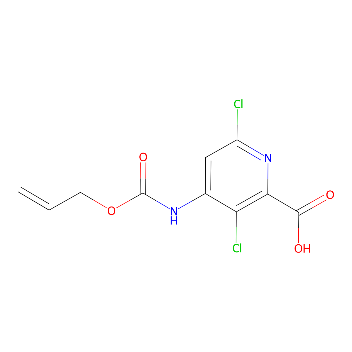3,6-Dichloro-4-{[(prop-2-en-1-yloxy)carbonyl]amino}pyridine-2-carboxylic acid molecular structure, CAS 2680741-22-2