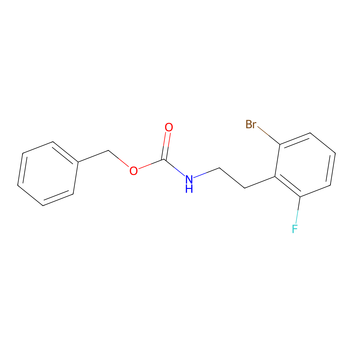 benzyl N-[2-(2-bromo-6-fluorophenyl)ethyl]carbamate molecular structure, CAS 2680741-50-6