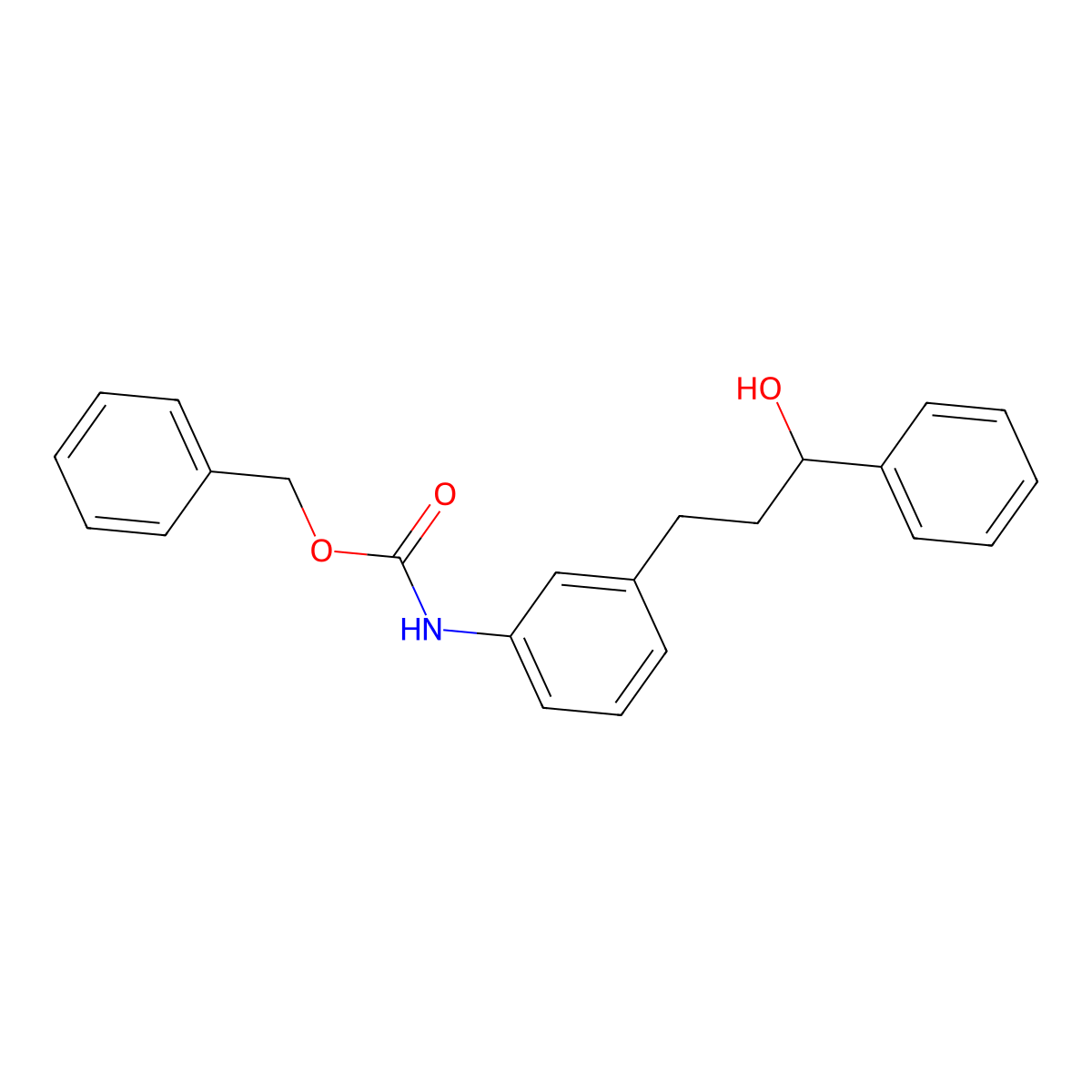 benzyl N-[3-(3-hydroxy-3-phenylpropyl)phenyl]carbamate molecular structure, CAS 2680741-55-1