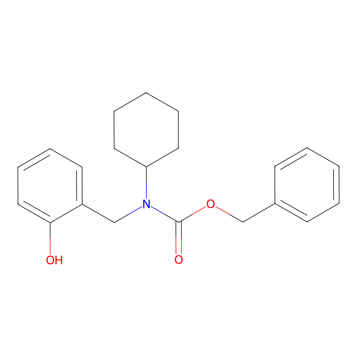 benzyl N-cyclohexyl-N-[(2-hydroxyphenyl)methyl]carbamate molecular structure, CAS 2680741-62-0