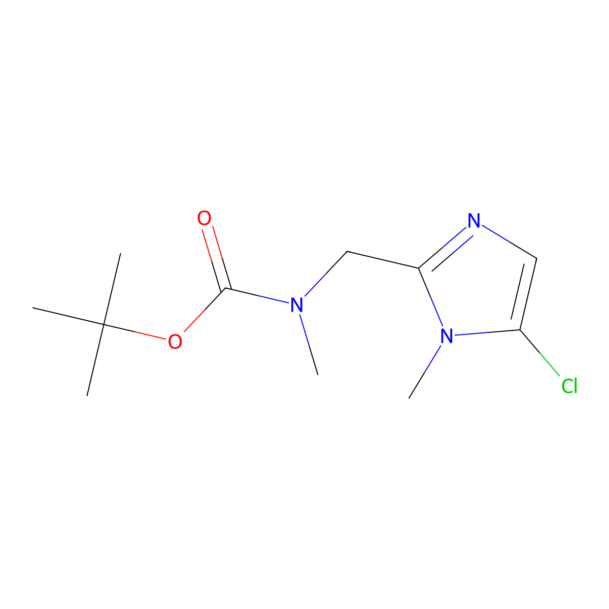 tert-butyl N-[(5-chloro-1-methyl-1H-imidazol-2-yl)methyl]-N-methylcarbamate molecular structure, CAS 2680741-69-7