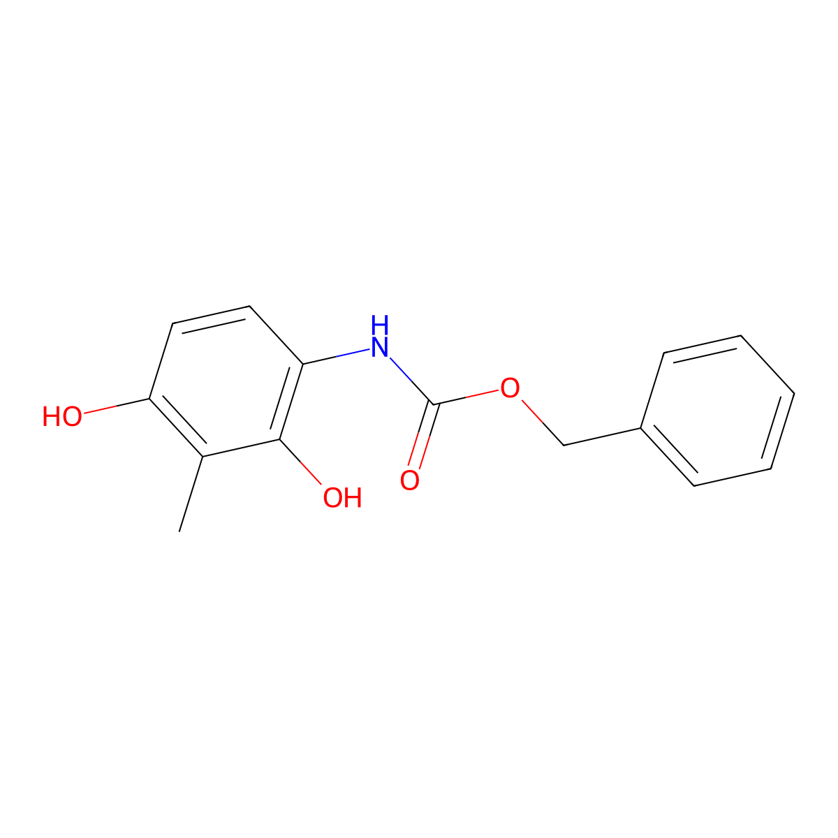 benzyl N-(2,4-dihydroxy-3-methylphenyl)carbamate molecular structure, CAS 2680741-73-3