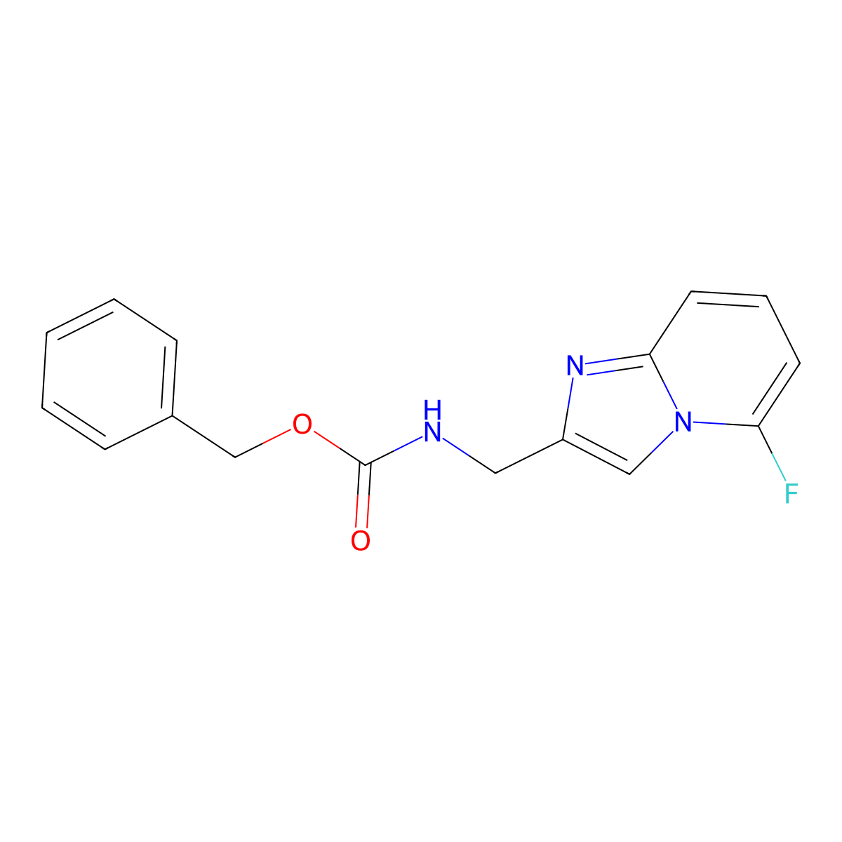 benzyl N-({5-fluoroimidazo[1,2-a]pyridin-2-yl}methyl)carbamate molecular structure, CAS 2680741-81-3