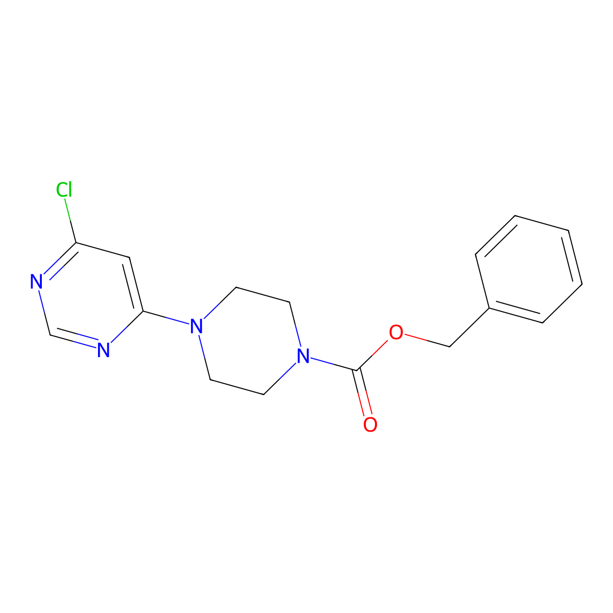 Benzyl 4-(6-chloropyrimidin-4-yl)piperazine-1-carboxylate molecular structure, CAS 2680741-83-5