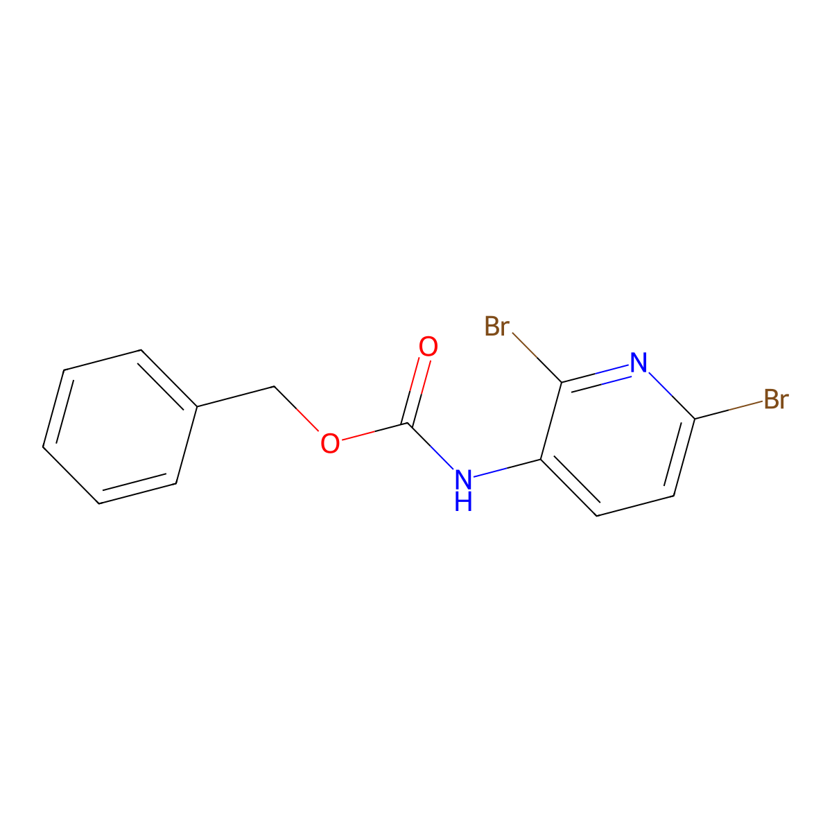 benzyl N-(2,6-dibromopyridin-3-yl)carbamate molecular structure, CAS 2680742-21-4