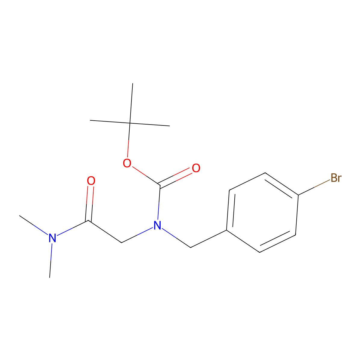 tert-butyl N-[(4-bromophenyl)methyl]-N-[(dimethylcarbamoyl)methyl]carbamate molecular structure, CAS 2680742-24-7