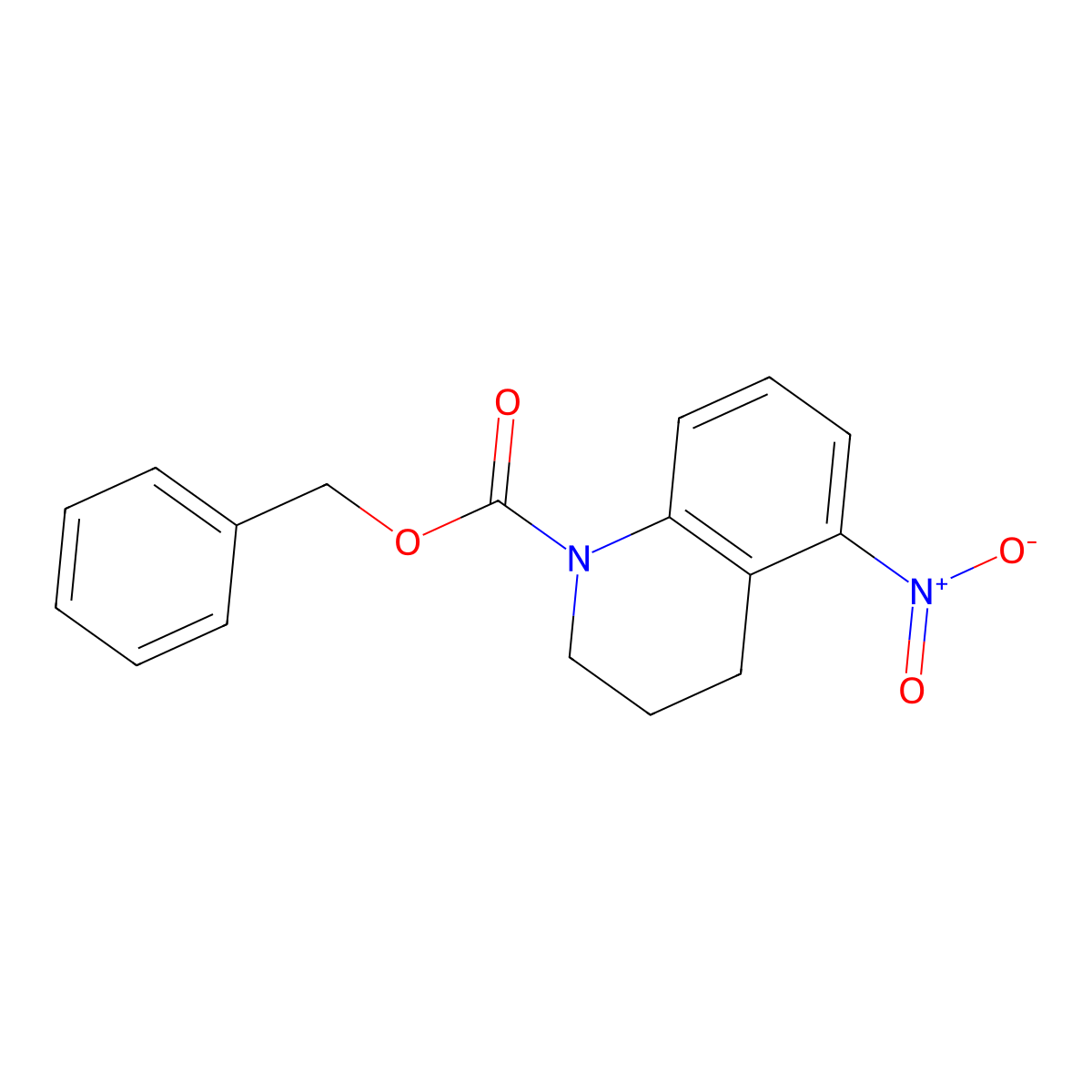 Benzyl 5-nitro-1,2,3,4-tetrahydroquinoline-1-carboxylate molecular structure, CAS 2680742-44-1