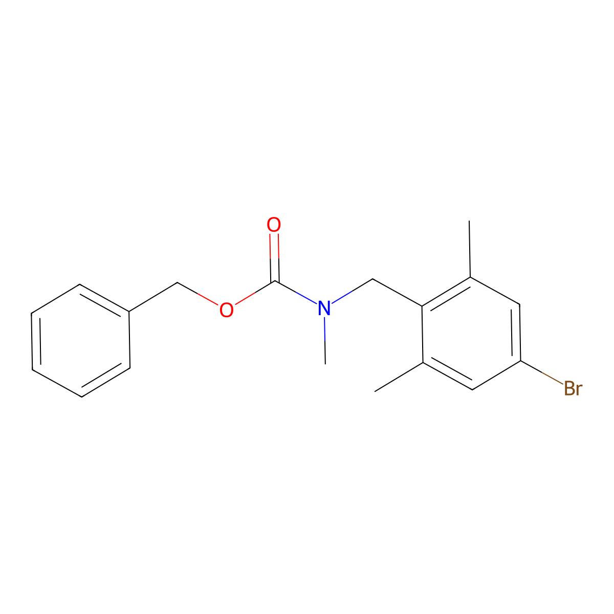 benzyl N-[(4-bromo-2,6-dimethylphenyl)methyl]-N-methylcarbamate molecular structure, CAS 2680742-48-5