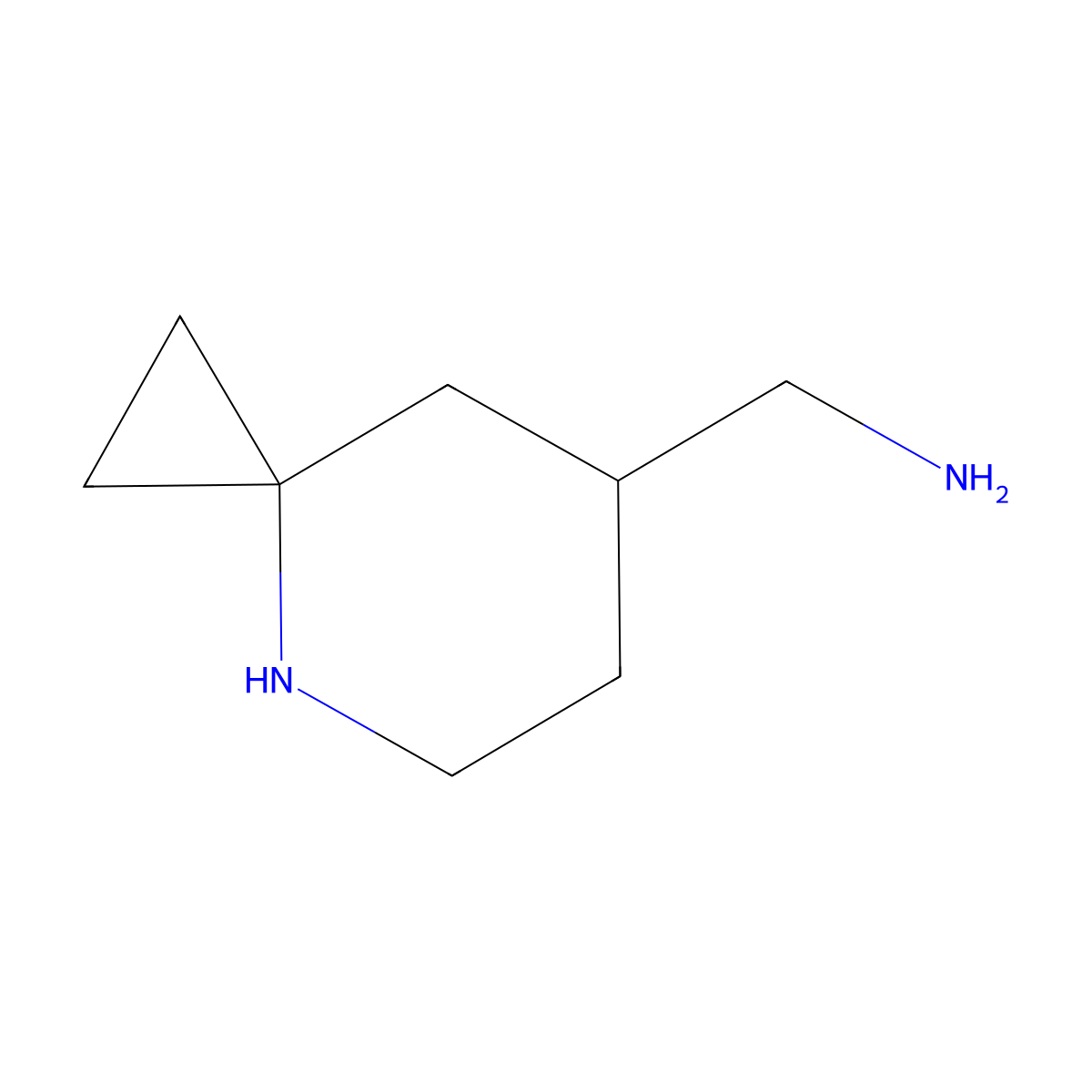 {4-Azaspiro[2.5]octan-7-yl}methanamine molecular structure, CAS 2680742-50-9