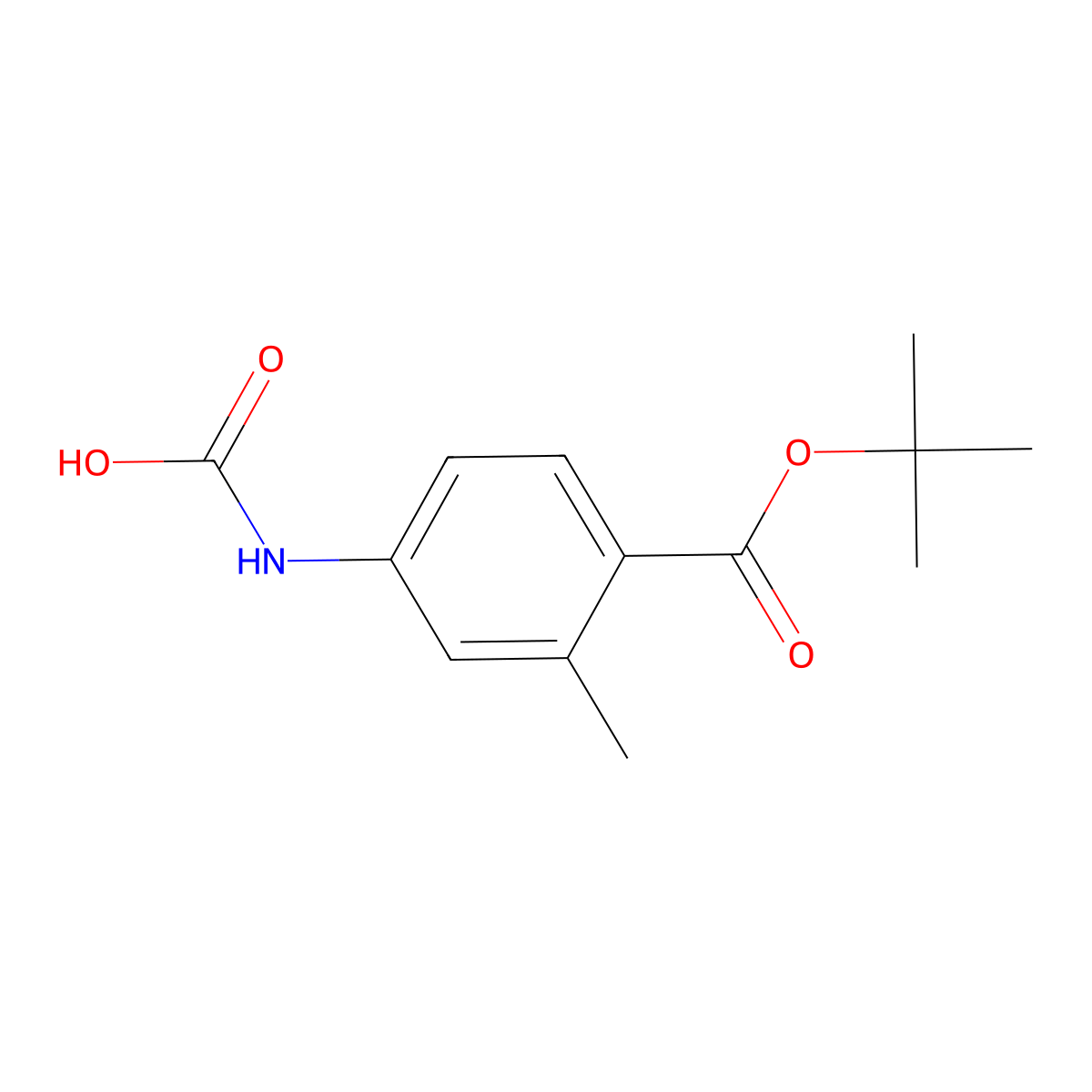 {4-[(Tert-butoxy)carbonyl]-3-methylphenyl}carbamic acid molecular structure, CAS 2680742-53-2