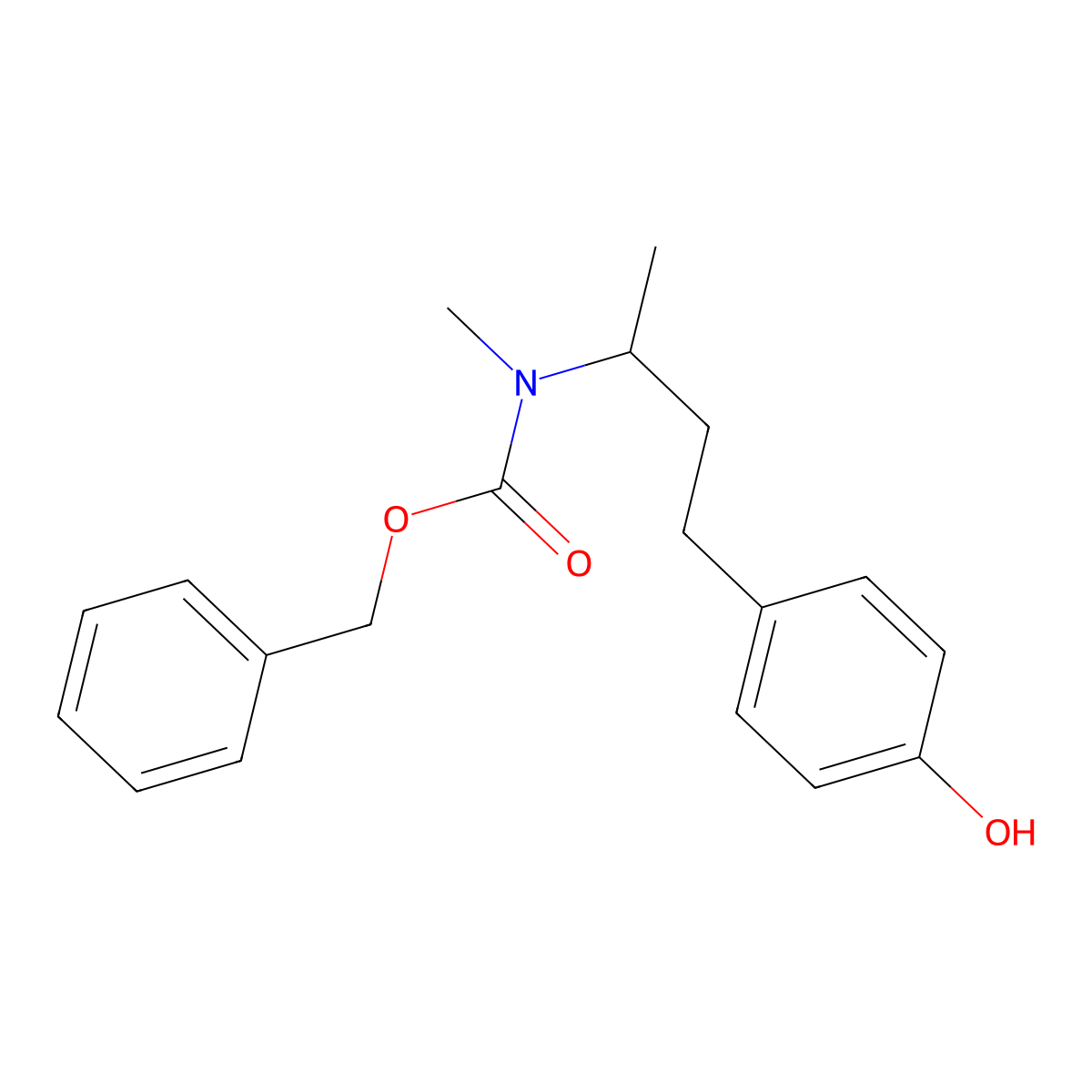 benzyl N-[4-(4-hydroxyphenyl)butan-2-yl]-N-methylcarbamate molecular structure, CAS 2680742-63-4