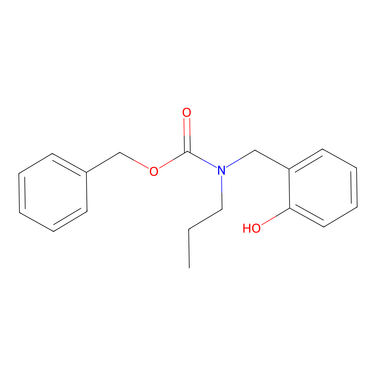 benzyl N-[(2-hydroxyphenyl)methyl]-N-propylcarbamate molecular structure, CAS 2680742-74-7