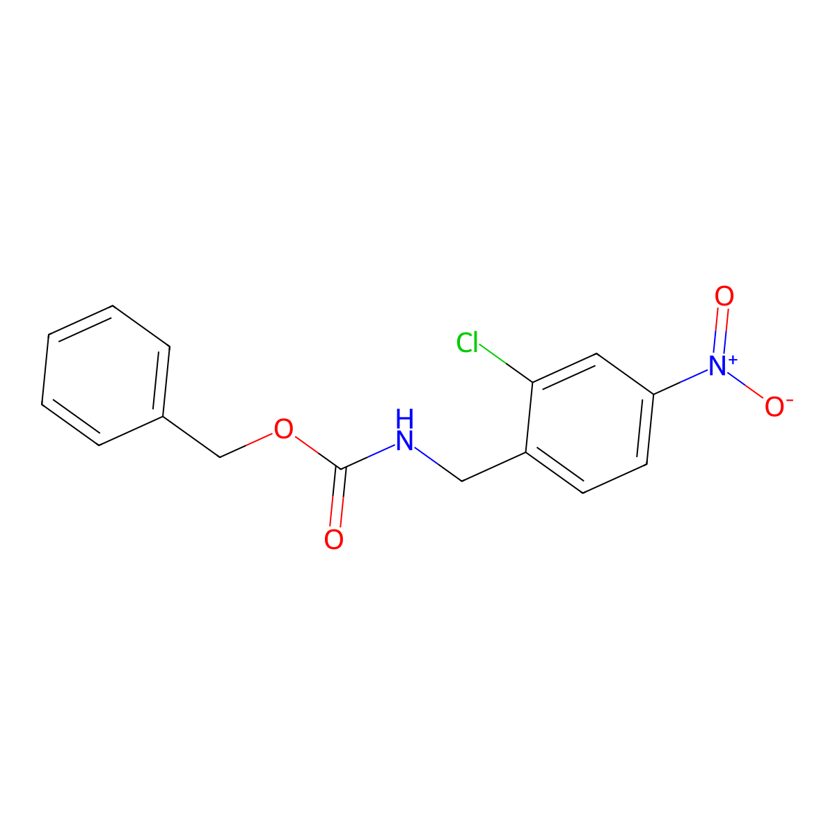benzyl N-[(2-chloro-4-nitrophenyl)methyl]carbamate molecular structure, CAS 2680743-04-6