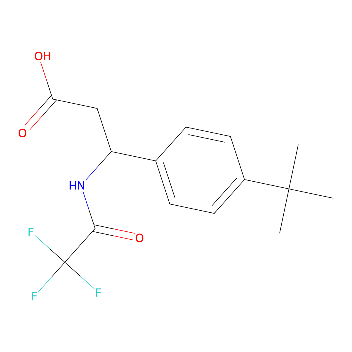 3-(4-Tert-butylphenyl)-3-(2,2,2-trifluoroacetamido)propanoic acid molecular structure, CAS 2680743-41-1