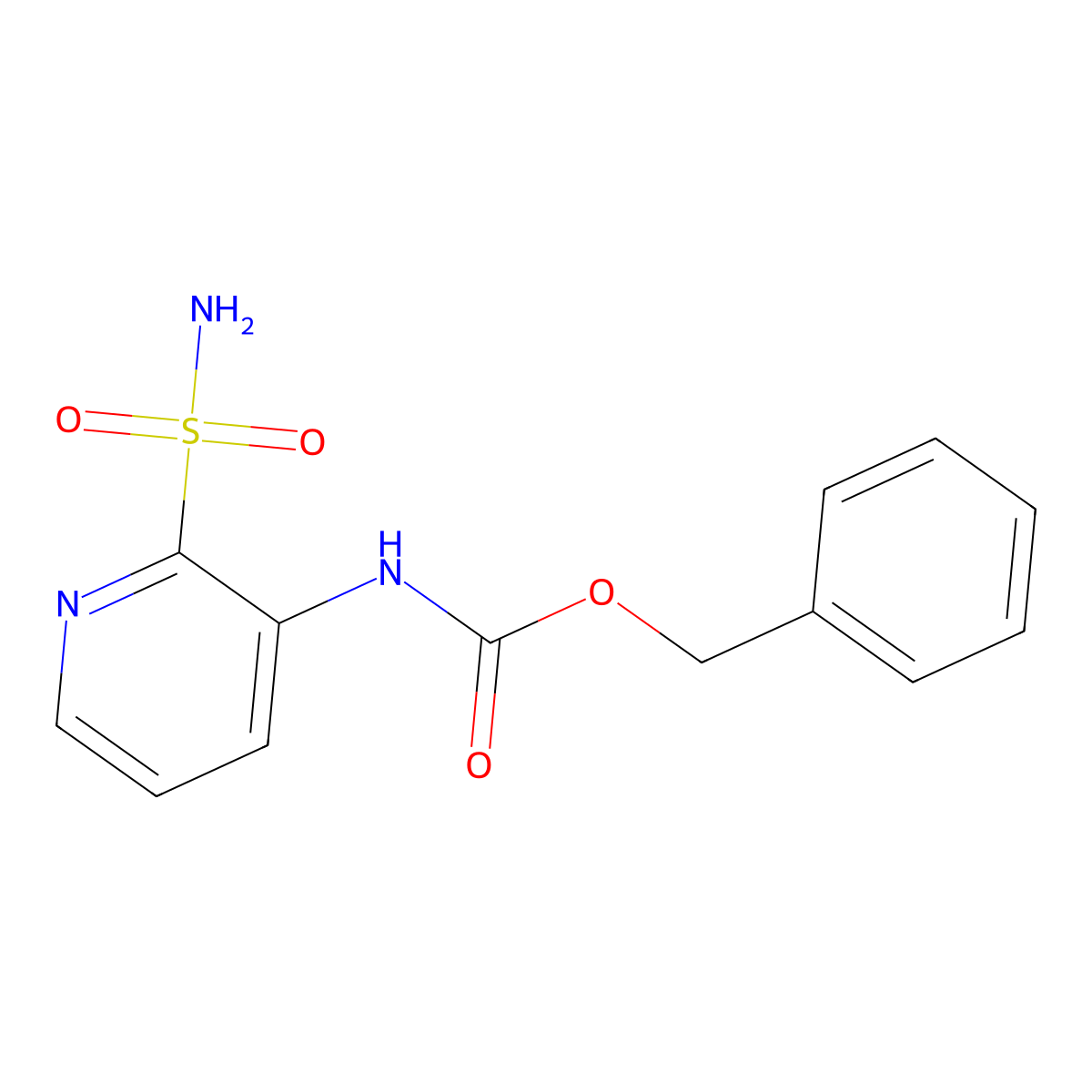 benzyl N-(2-sulfamoylpyridin-3-yl)carbamate molecular structure, CAS 2680743-56-8