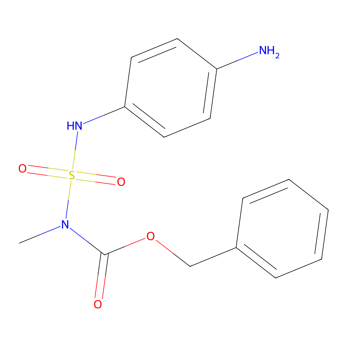 benzyl N-[(4-aminophenyl)sulfamoyl]-N-methylcarbamate molecular structure, CAS 2680743-74-0
