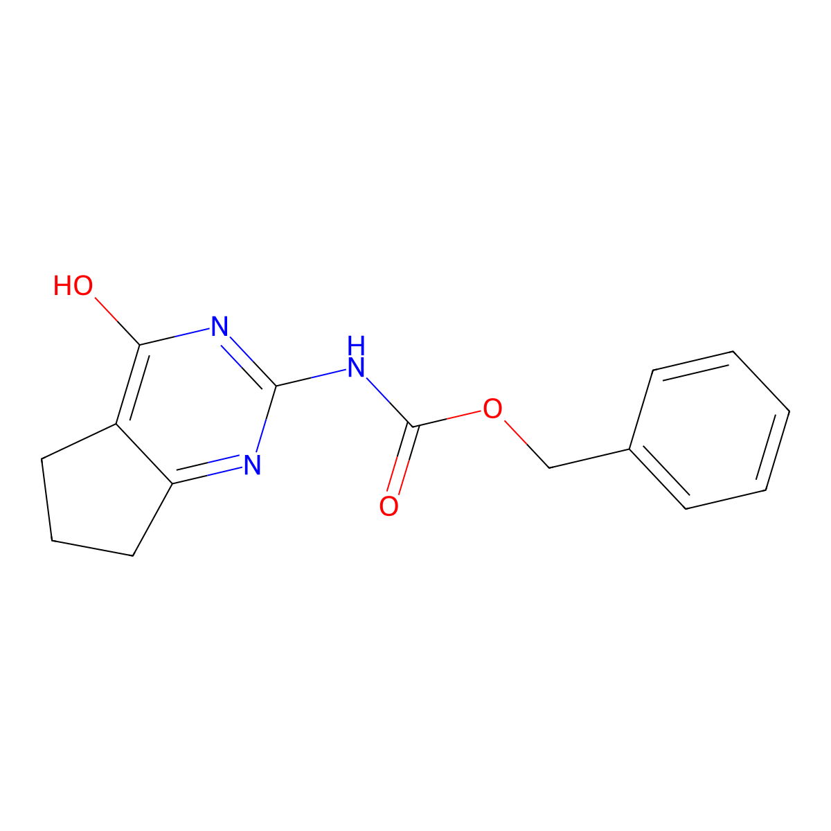 benzyl N-{4-hydroxy-5H,6H,7H-cyclopenta[d]pyrimidin-2-yl}carbamate molecular structure, CAS 2680743-92-2