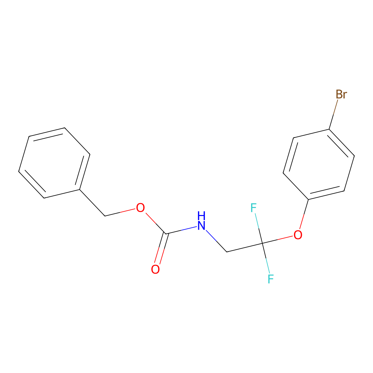 benzyl N-[2-(4-bromophenoxy)-2,2-difluoroethyl]carbamate molecular structure, CAS 2680743-94-4