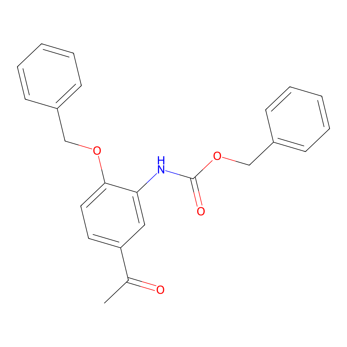 benzyl N-[5-acetyl-2-(benzyloxy)phenyl]carbamate molecular structure, CAS 2680743-96-6
