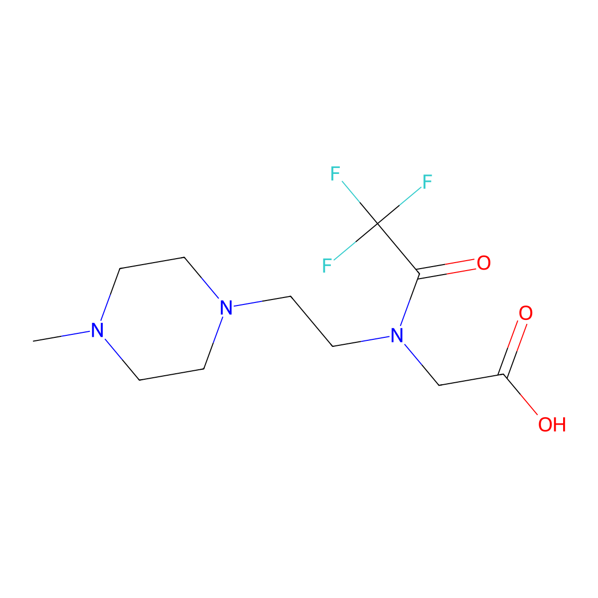 2-{2,2,2-trifluoro-N-[2-(4-methylpiperazin-1-yl)ethyl]acetamido}acetic acid molecular structure, CAS 2680744-05-0