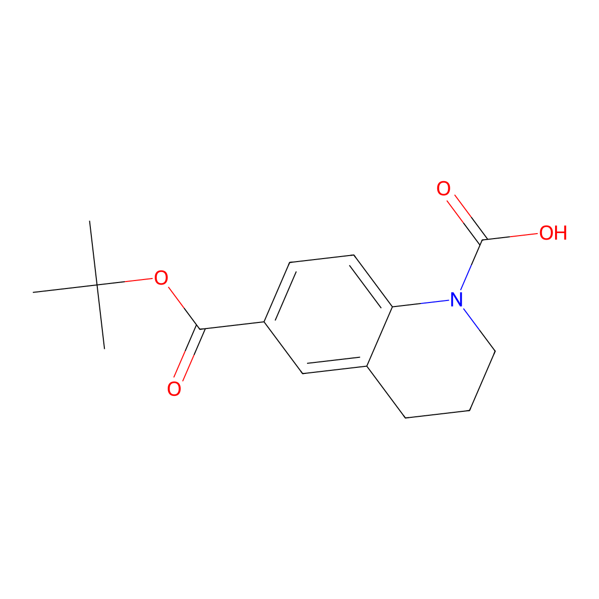 6-[(Tert-butoxy)carbonyl]-1,2,3,4-tetrahydroquinoline-1-carboxylic acid molecular structure, CAS 2680744-34-5
