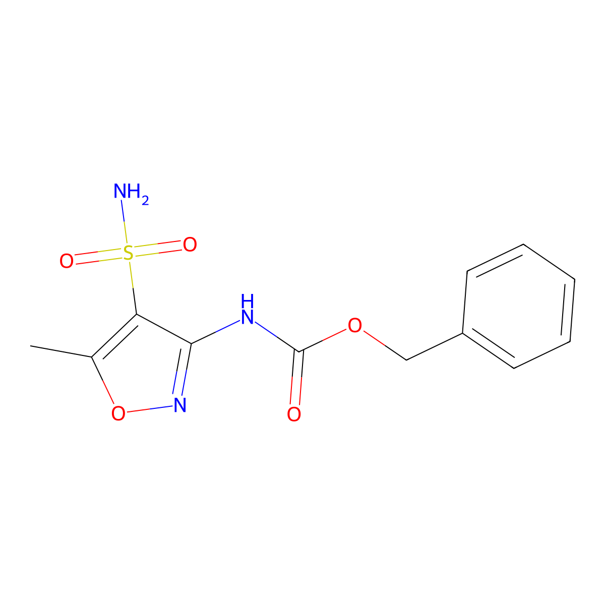 benzyl N-(5-methyl-4-sulfamoyl-1,2-oxazol-3-yl)carbamate molecular structure, CAS 2680744-39-0