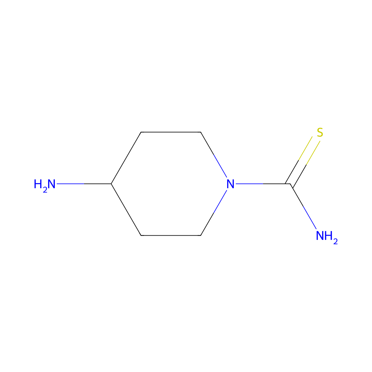 4-Aminopiperidine-1-carbothioamide molecular structure, CAS 2680744-70-9