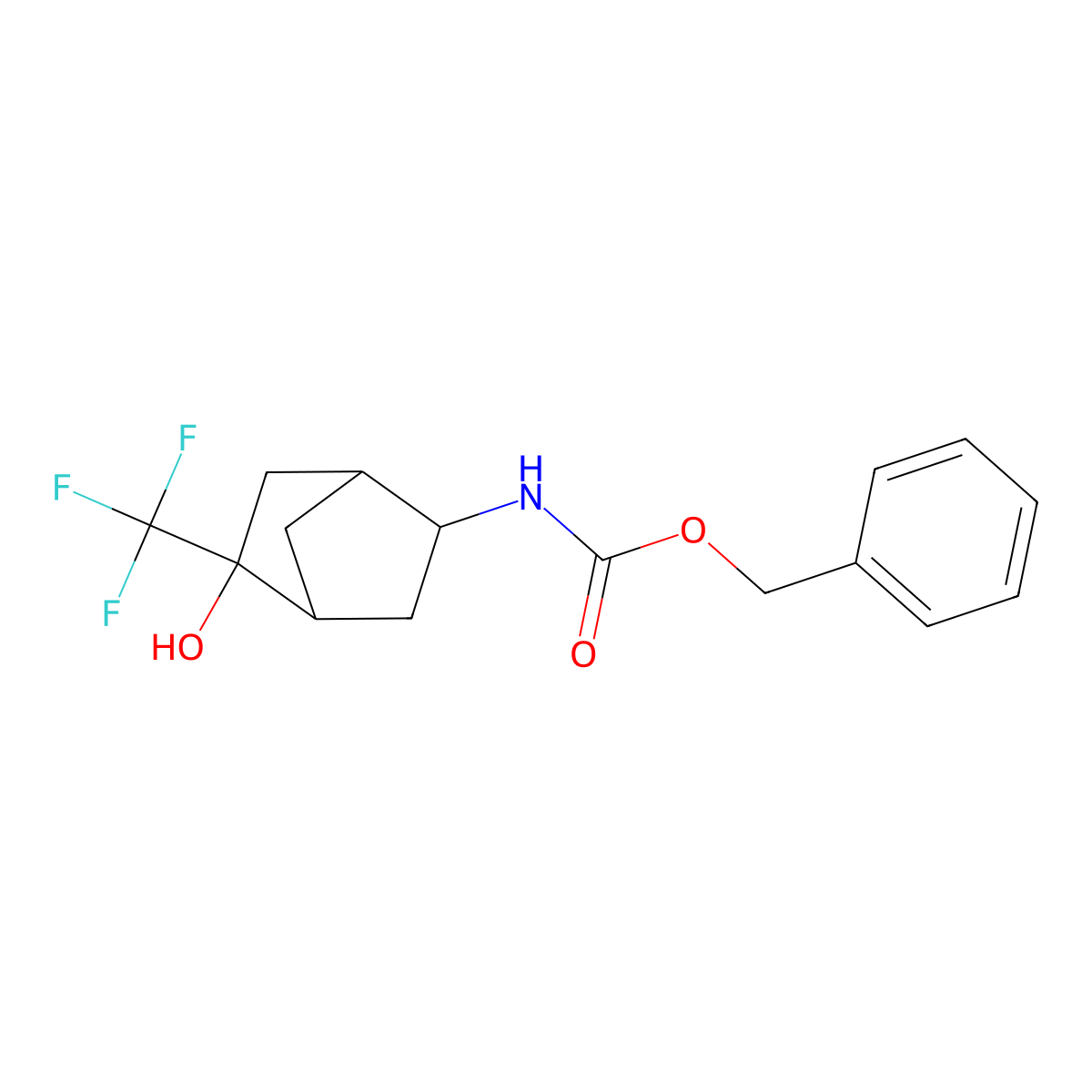benzyl N-[5-hydroxy-5-(trifluoromethyl)bicyclo[2.2.1]heptan-2-yl]carbamate molecular structure, CAS 2680744-81-2