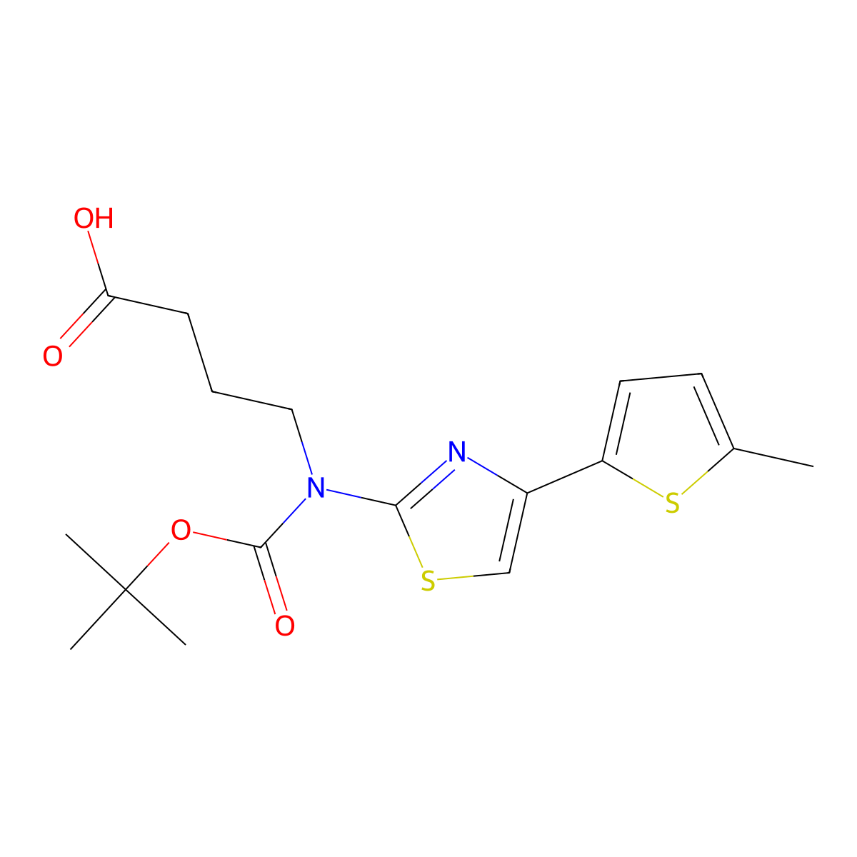 4-{[(Tert-butoxy)carbonyl][4-(5-methylthiophen-2-yl)-1,3-thiazol-2-yl]amino}butanoic acid molecular structure, CAS 2680744-93-6