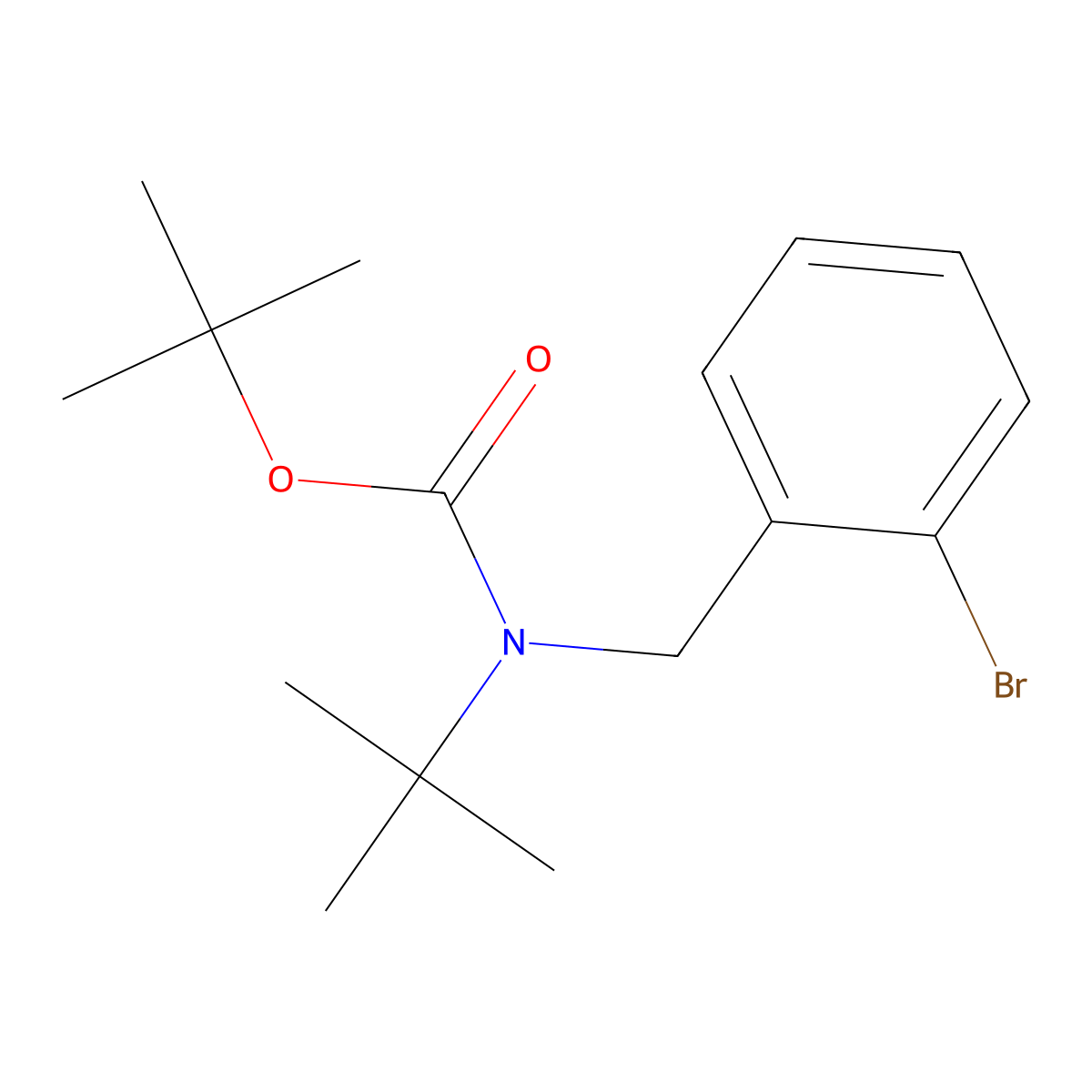 tert-butyl N-[(2-bromophenyl)methyl]-N-tert-butylcarbamate molecular structure, CAS 2680744-95-8