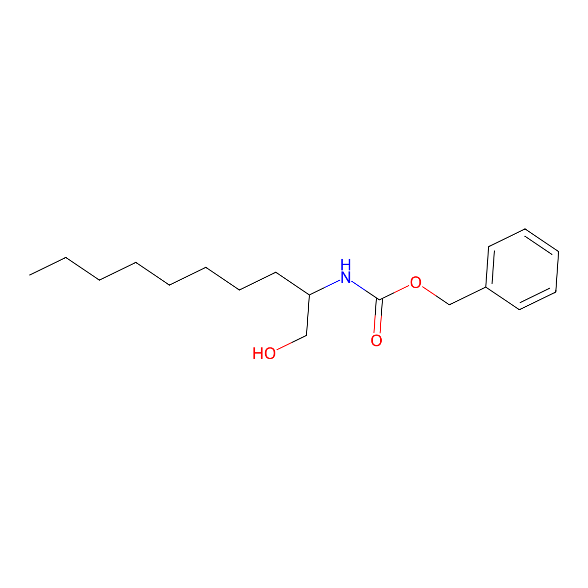 benzyl N-(1-hydroxydecan-2-yl)carbamate molecular structure, CAS 2680745-06-4