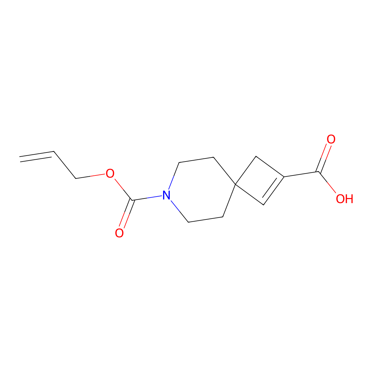 7-[(Prop-2-en-1-yloxy)carbonyl]-7-azaspiro[3.5]non-1-ene-2-carboxylic acid molecular structure, CAS 2680745-26-8
