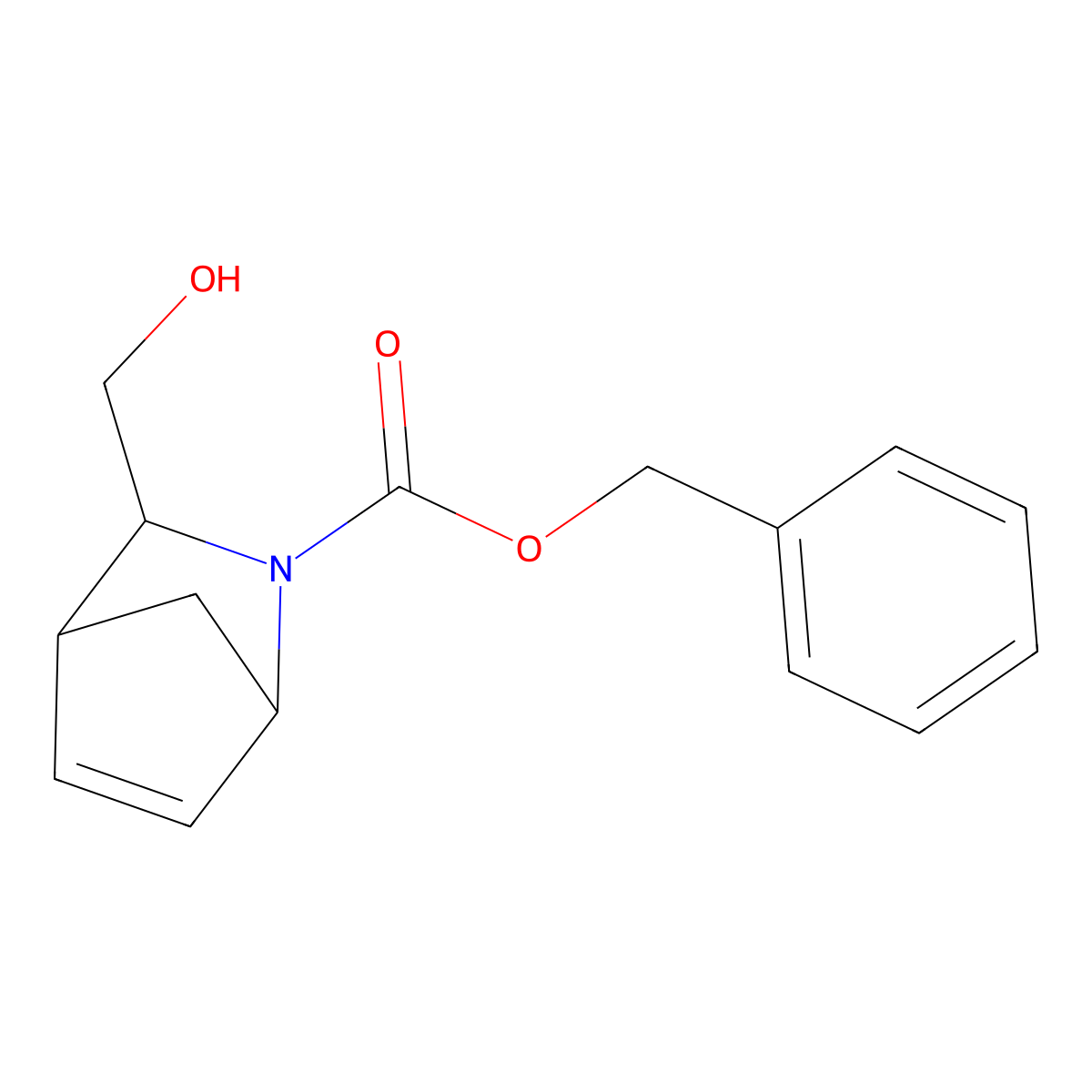 Benzyl 3-(hydroxymethyl)-2-azabicyclo[2.2.1]hept-5-ene-2-carboxylate molecular structure, CAS 2680745-40-6